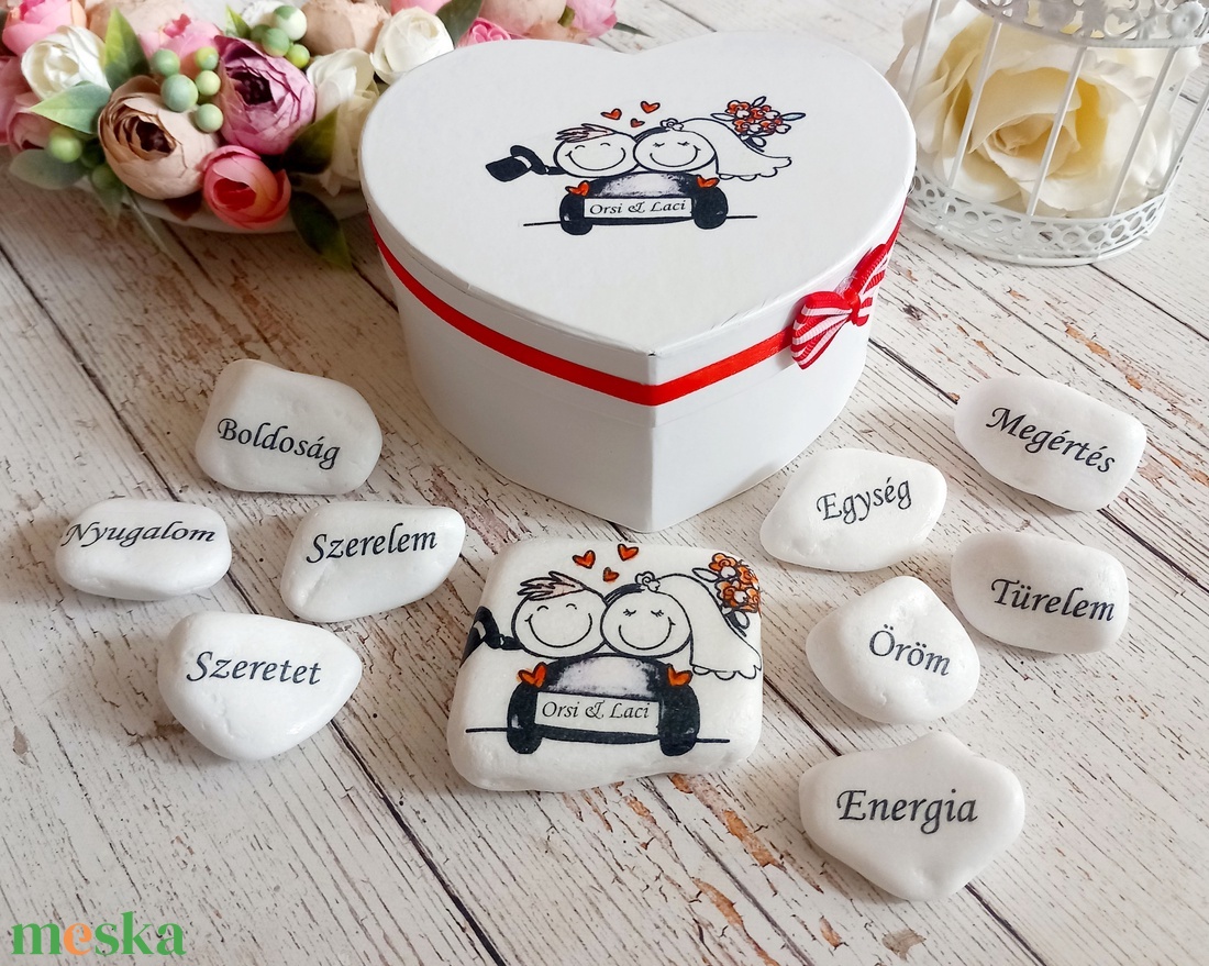 Jó házasság alapkövei nászajándék  - esküvő - emlék & ajándék - nászajándék - nászajándék gyűjtők - Meska.hu