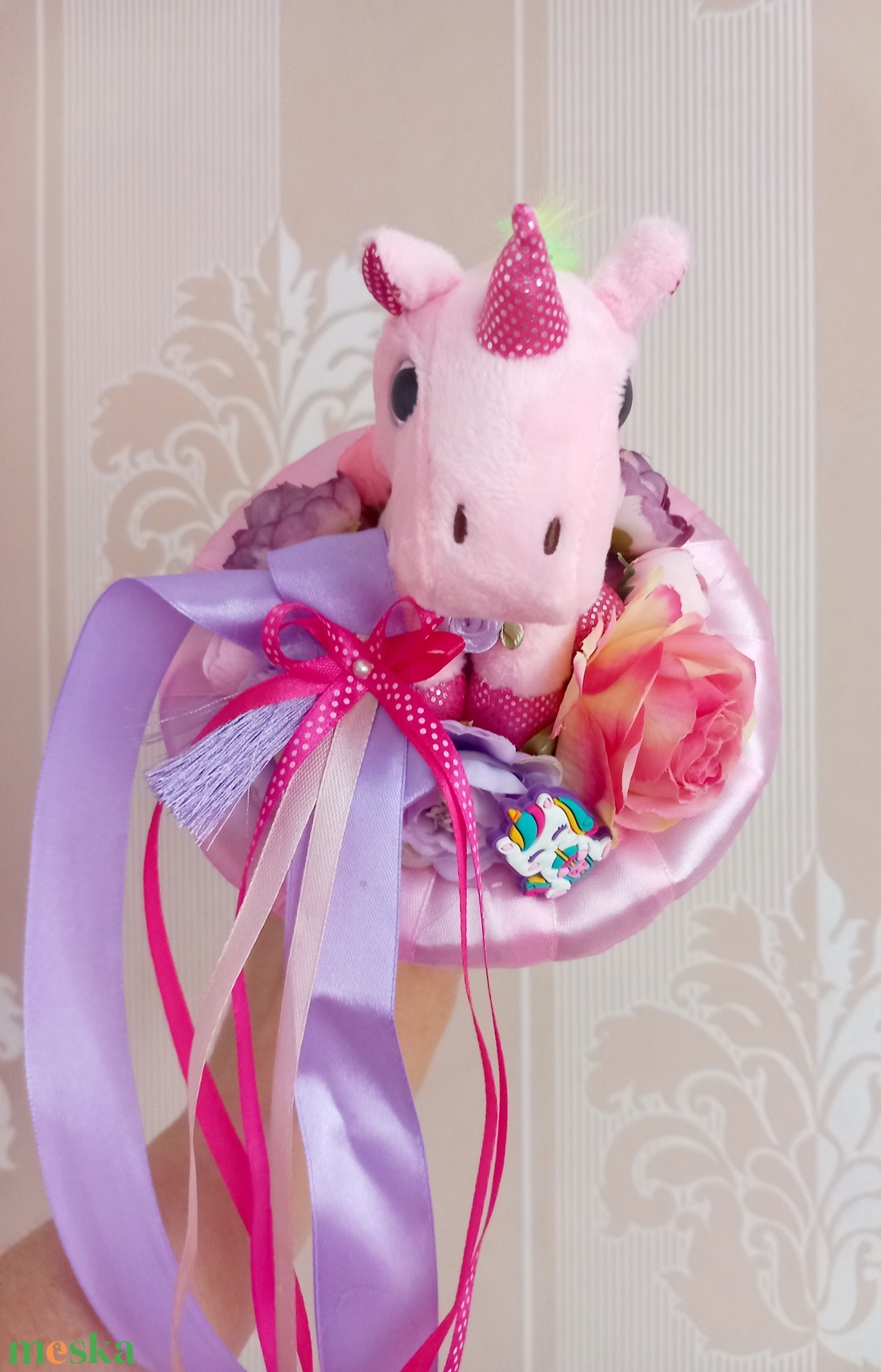 Szivárvány Unikornis ballagási csokor - otthon & életmód - virágdekoráció - virágok - virágcsokor - Meska.hu