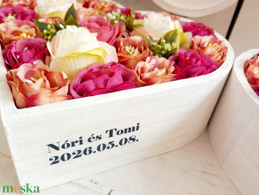 Mályva Szülőköszöntő garnitúra pink - esküvő - emlék & ajándék - szülőköszöntő ajándék - Meska.hu