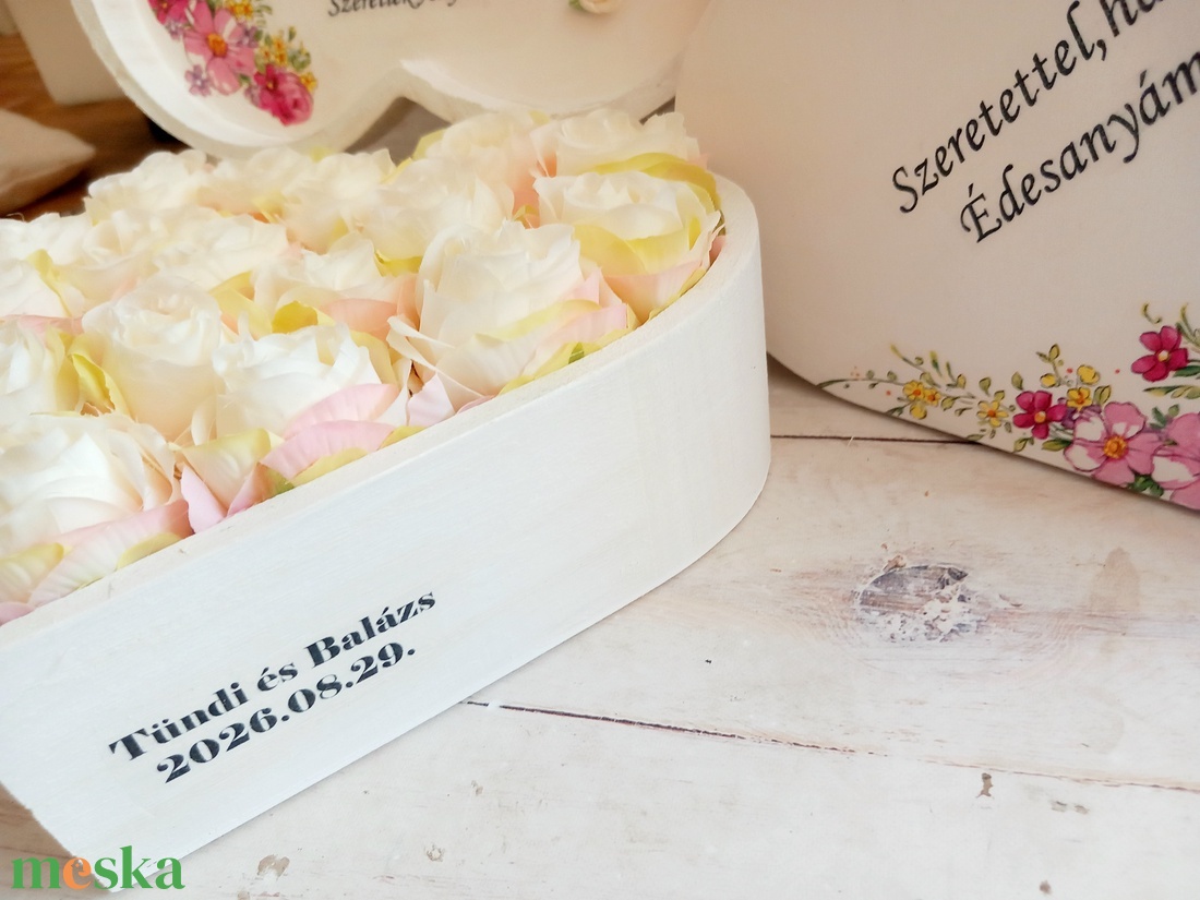 Pazar ekrü szülőköszöntő garnitúra pink - esküvő - emlék & ajándék - szülőköszöntő ajándék - Meska.hu