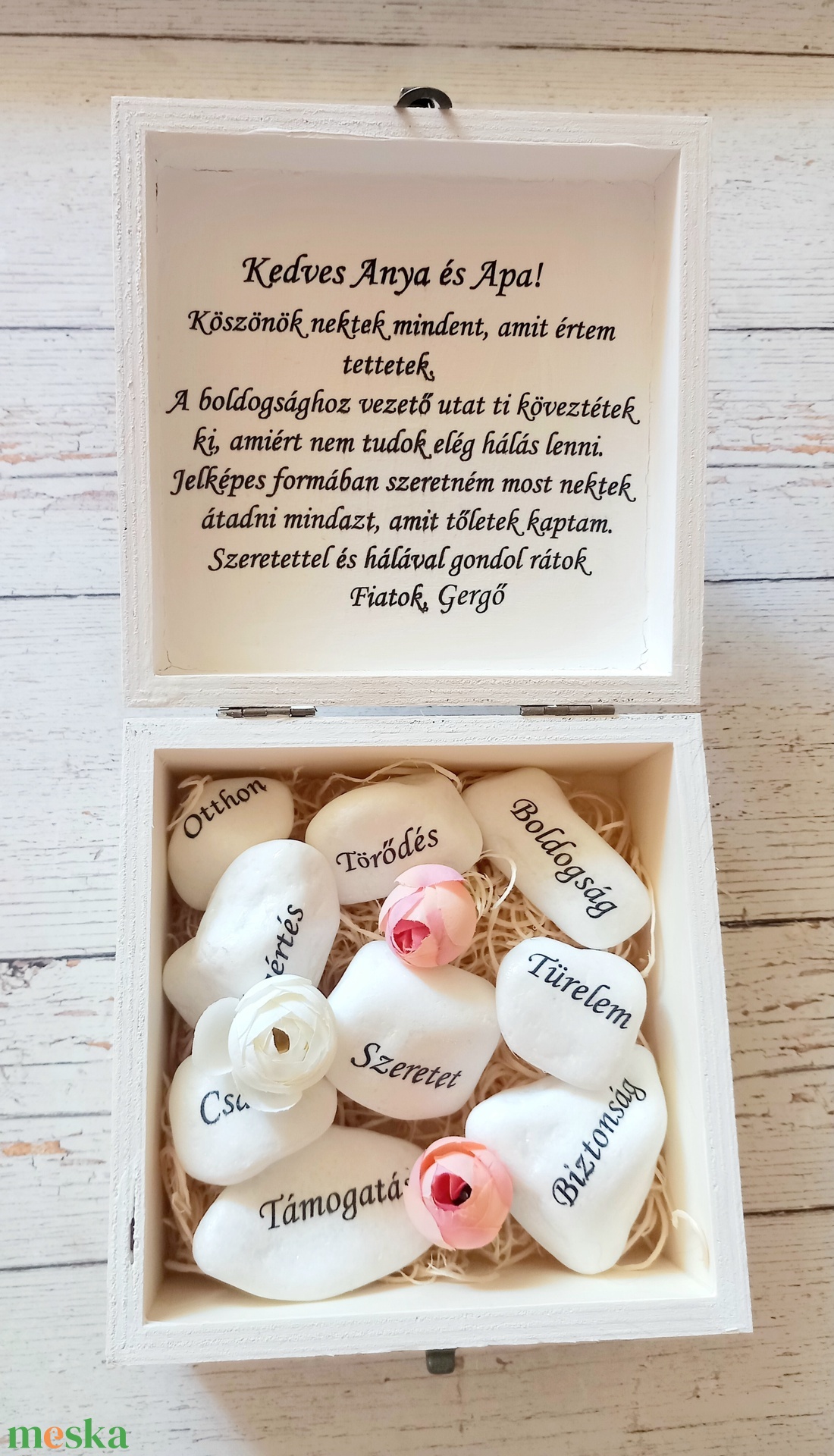 A jó szúlők alapkövei köszönetajándék - esküvő - emlék & ajándék - szülőköszöntő ajándék - Meska.hu