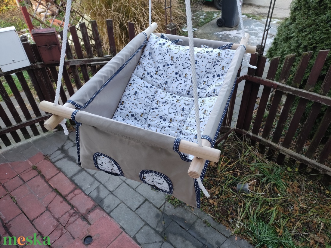 100% pamut drapp-kék dínós hinta - játék & sport - hinta & kerti játék - Meska.hu 100% pamut drapp-kék dínós hinta - játék & sport - hinta & kerti játék - Meska.hu