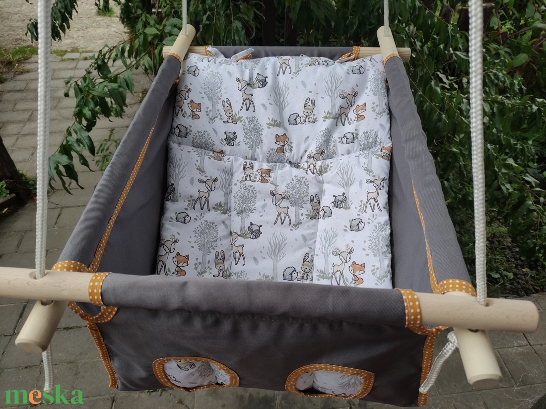 100 % pamut szürke -erdei mintás hinta - játék & sport - hinta & kerti játék - Meska.hu 100 % pamut szürke -erdei mintás hinta - játék & sport - hinta & kerti játék - Meska.hu