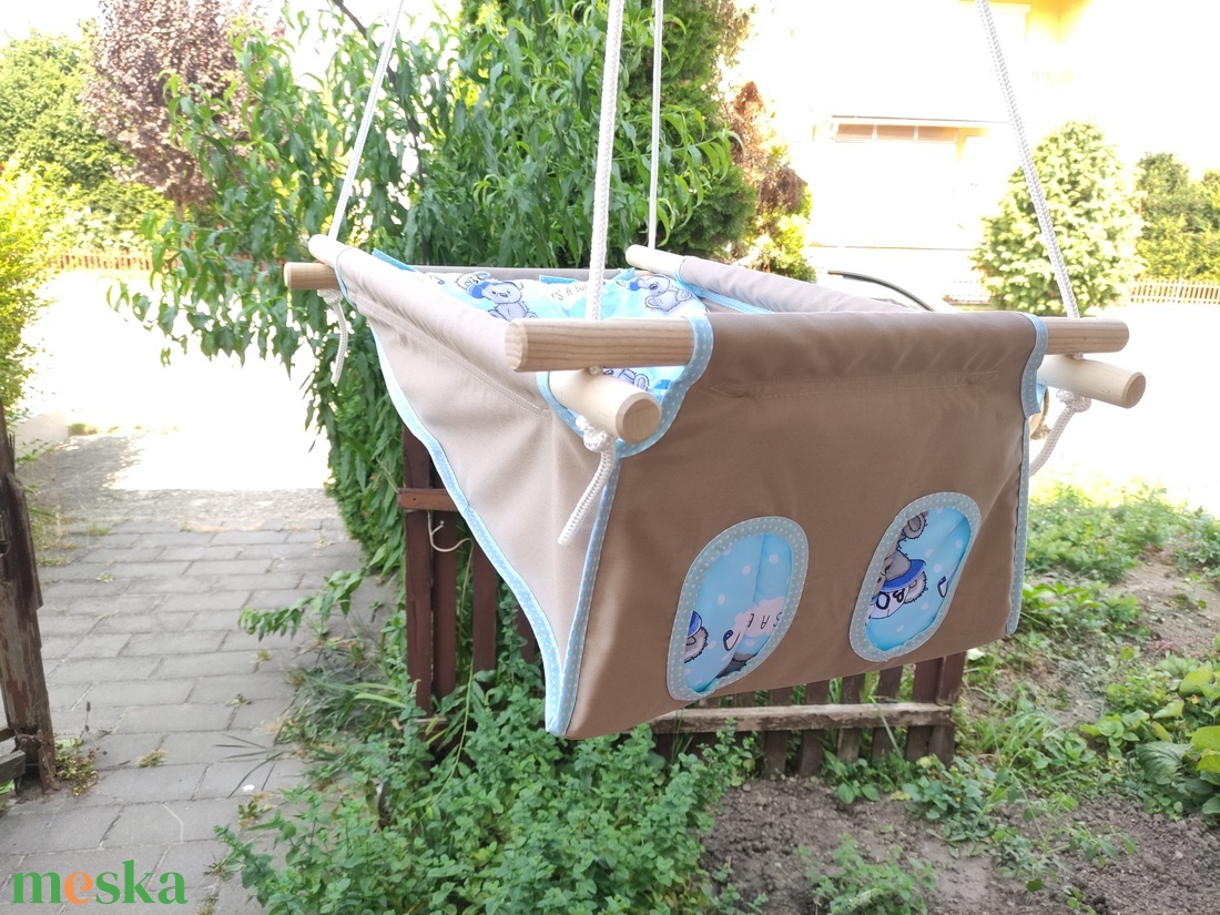 100 % pamut drapp -kék macis hinta - játék & sport - hinta & kerti játék - Meska.hu 100 % pamut drapp -kék macis hinta - játék & sport - hinta & kerti játék - Meska.hu