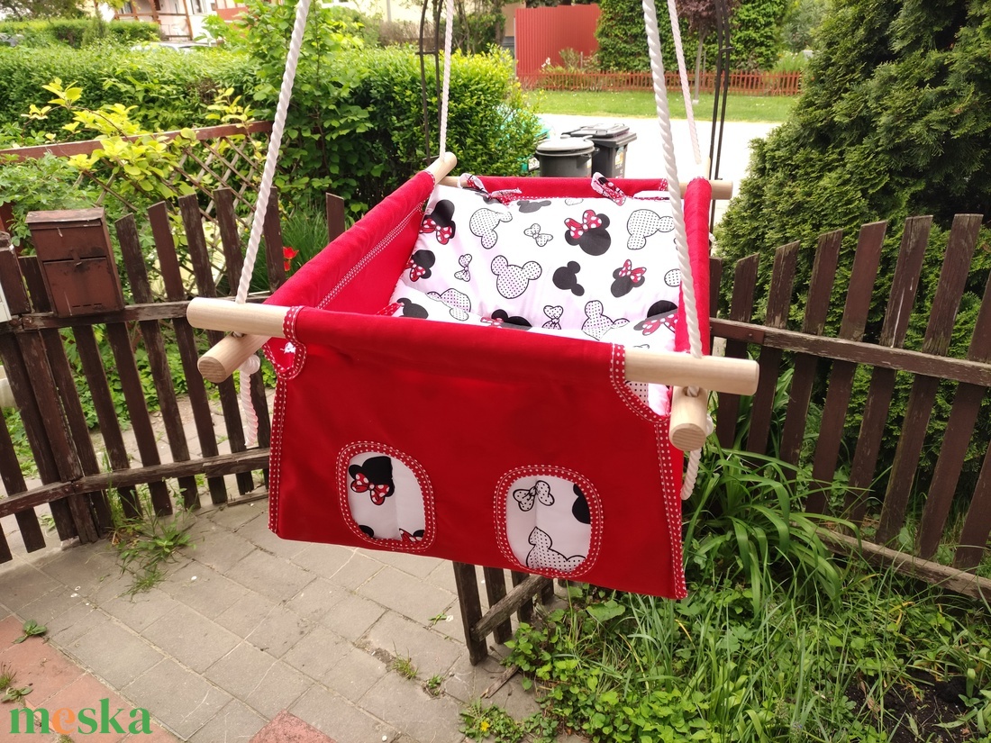 100 % pamut piros -Minnie hinta  - játék & sport - hinta & kerti játék - Meska.hu