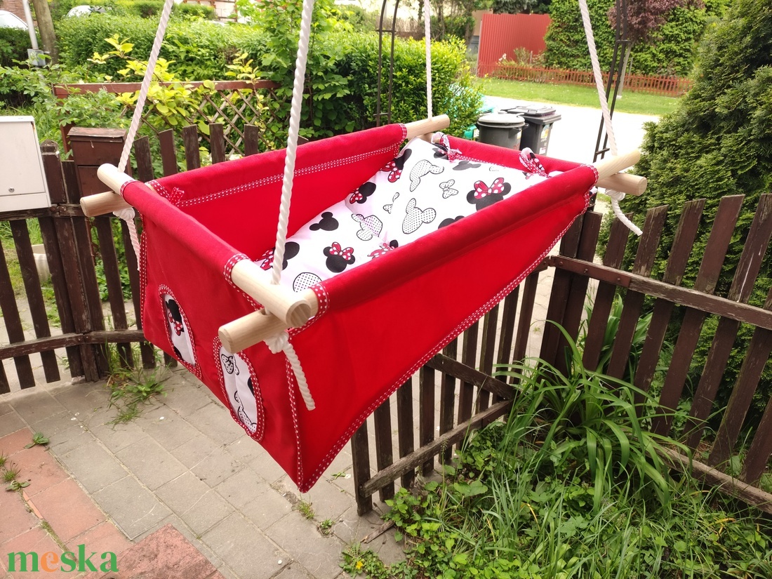 100 % pamut piros -Minnie hinta  - játék & sport - hinta & kerti játék - Meska.hu