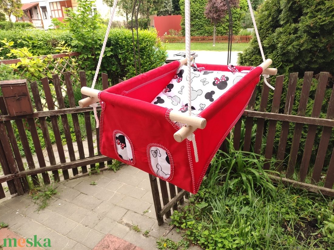 100 % pamut piros -Minnie hinta  - játék & sport - hinta & kerti játék - Meska.hu
