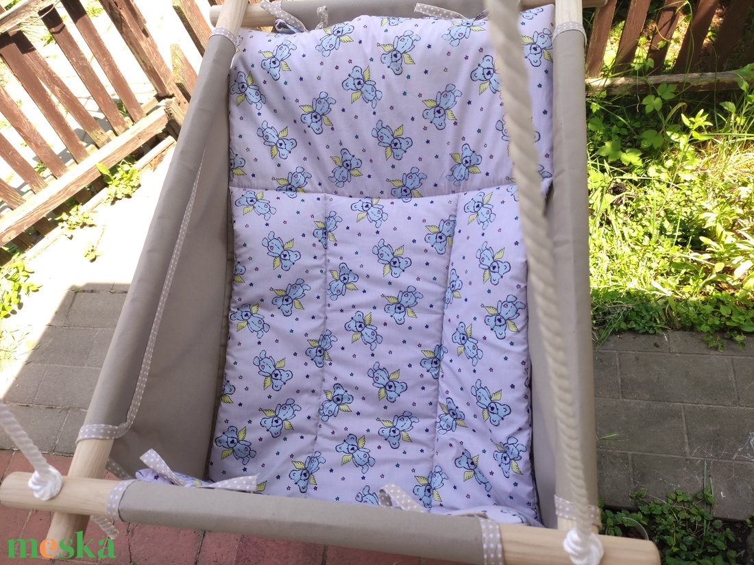 100% pamut drapp -bézs macis hinta - játék & sport - hinta & kerti játék - Meska.hu