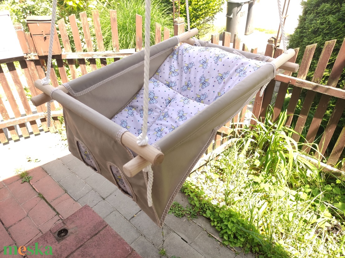 100% pamut drapp -bézs macis hinta - játék & sport - hinta & kerti játék - Meska.hu