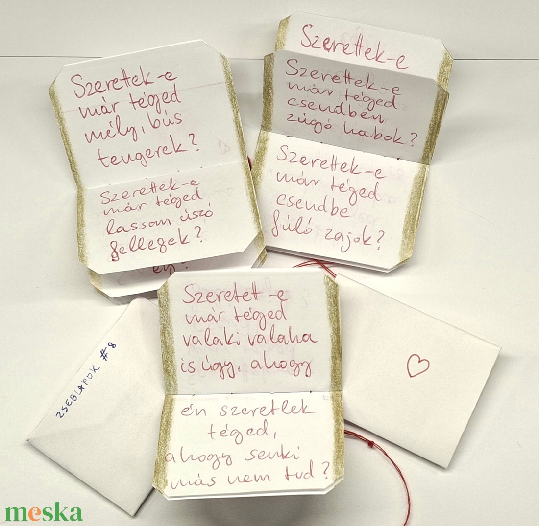 ZsebLapok #8 Szeret - otthon & életmód - papír, írószer - ajándékozás kellékei - képeslap, üdvözlőlap - Meska.hu