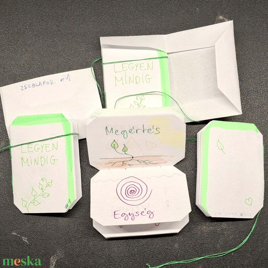 ZsebLapok #1  Legyen Mindig  /ZÖLD - otthon & életmód - papír, írószer - ajándékozás kellékei - ajándékkísérő - Meska.hu