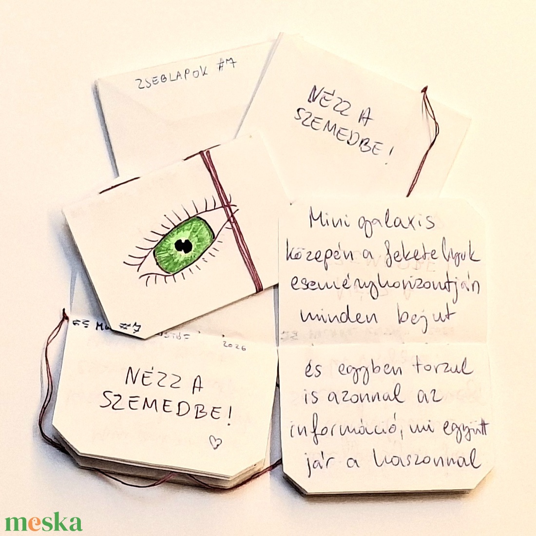 ZsebLapok #7   Nézz a Szemedbe!  -  ZÖLD változat - otthon & életmód - papír, írószer - ajándékozás kellékei - ajándékkísérő - Meska.hu