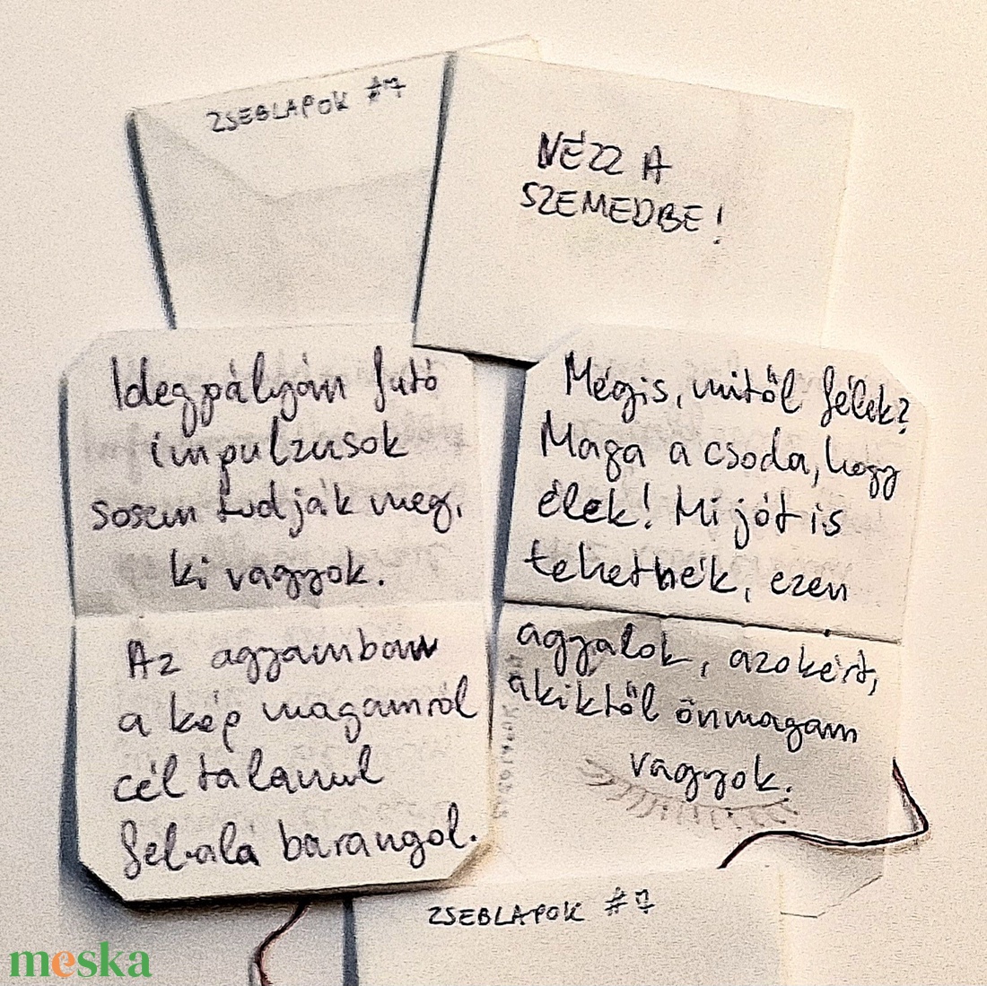 ZsebLapok #7   Nézz a Szemedbe!  -  ZÖLD változat - otthon & életmód - papír, írószer - ajándékozás kellékei - ajándékkísérő - Meska.hu