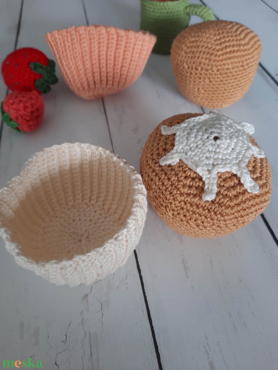 Pasztell horgolt cupcake - játék & sport - szerepjáték - Meska.hu