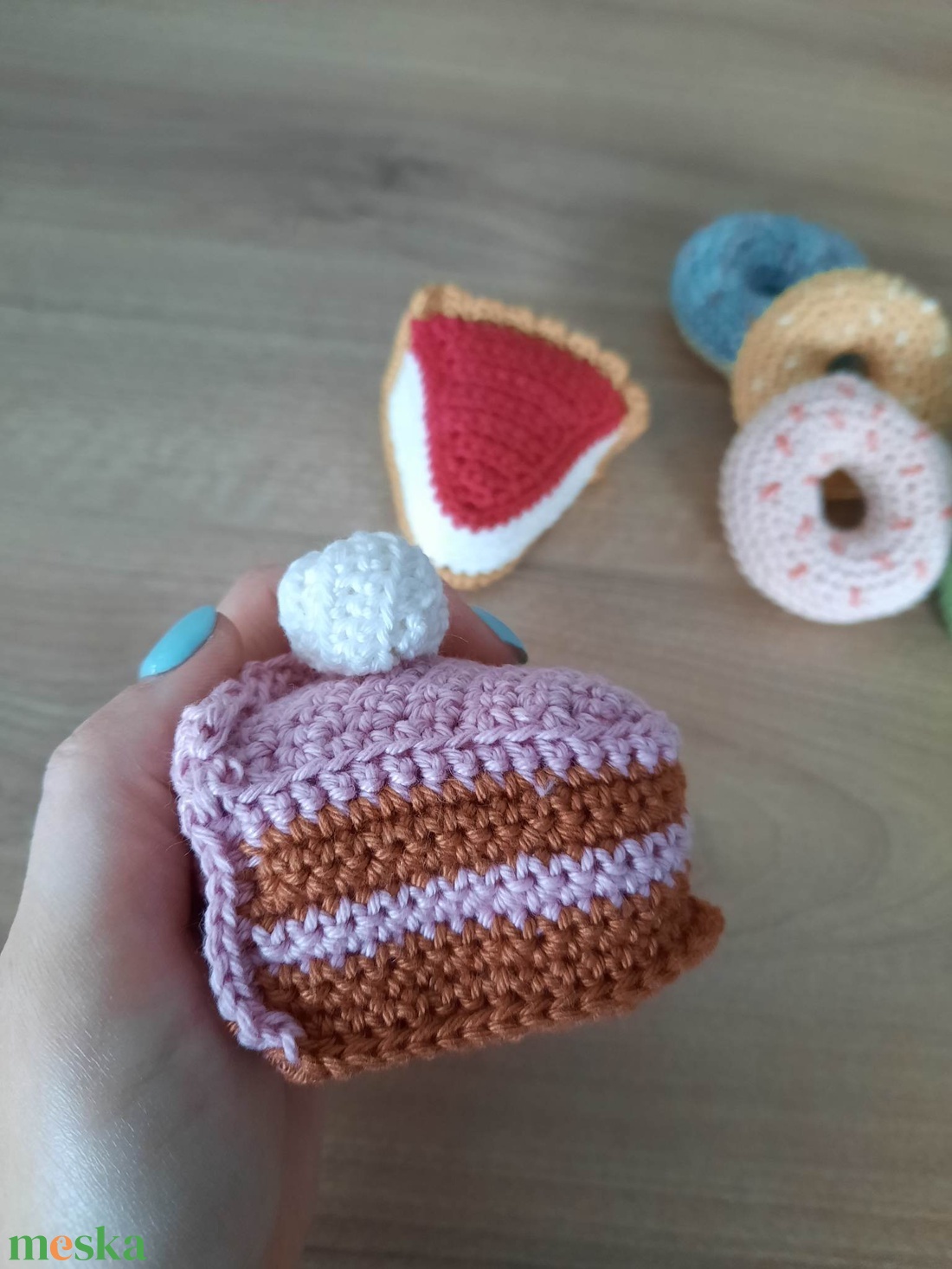 Pasztell horgolt torta kávéval - játék & sport - szerepjáték - Meska.hu