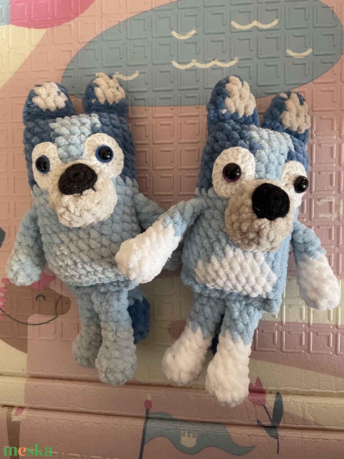 Horgolt Bluey - játék & sport - plüssállat & játékfigura - kutya - Meska.hu Horgolt Bluey - játék & sport - plüssállat & játékfigura - kutya - Meska.hu