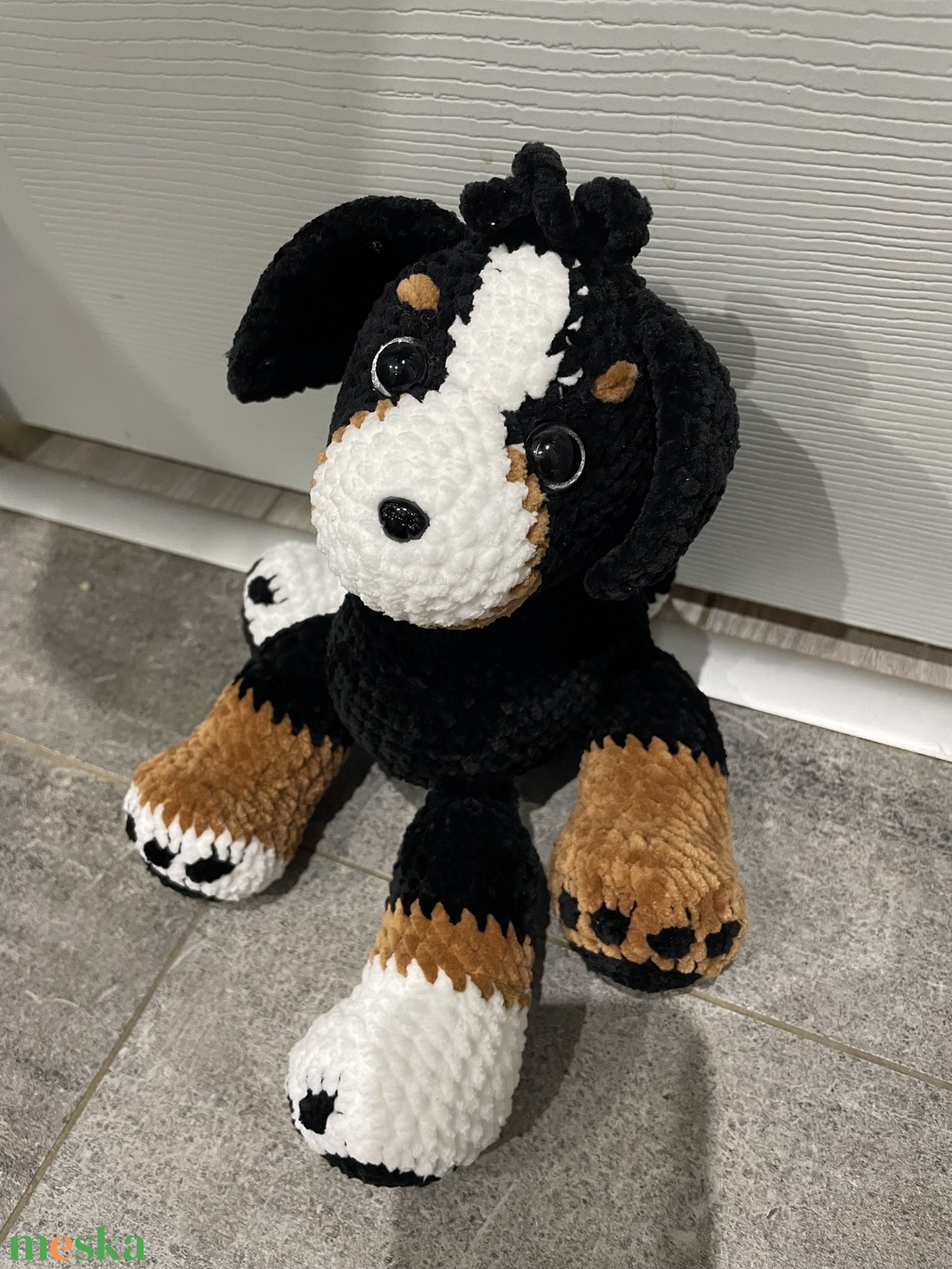 Horgolt kutyus � kézzel készült, puha amigurumi plüss figura - játék & sport - plüssállat & játékfigura - kutya - Meska.hu