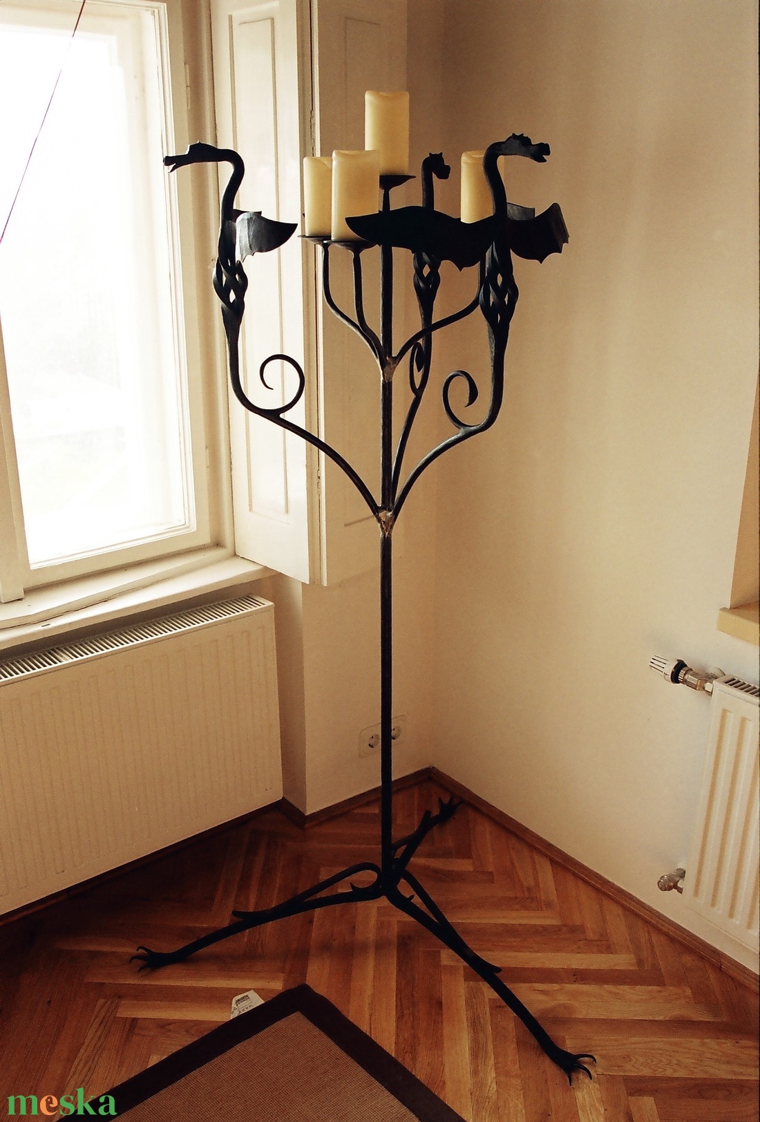 Sárkányos gyertyatartó - otthon & életmód - gyertya, illat, aroma - gyertyatartó - Meska.hu