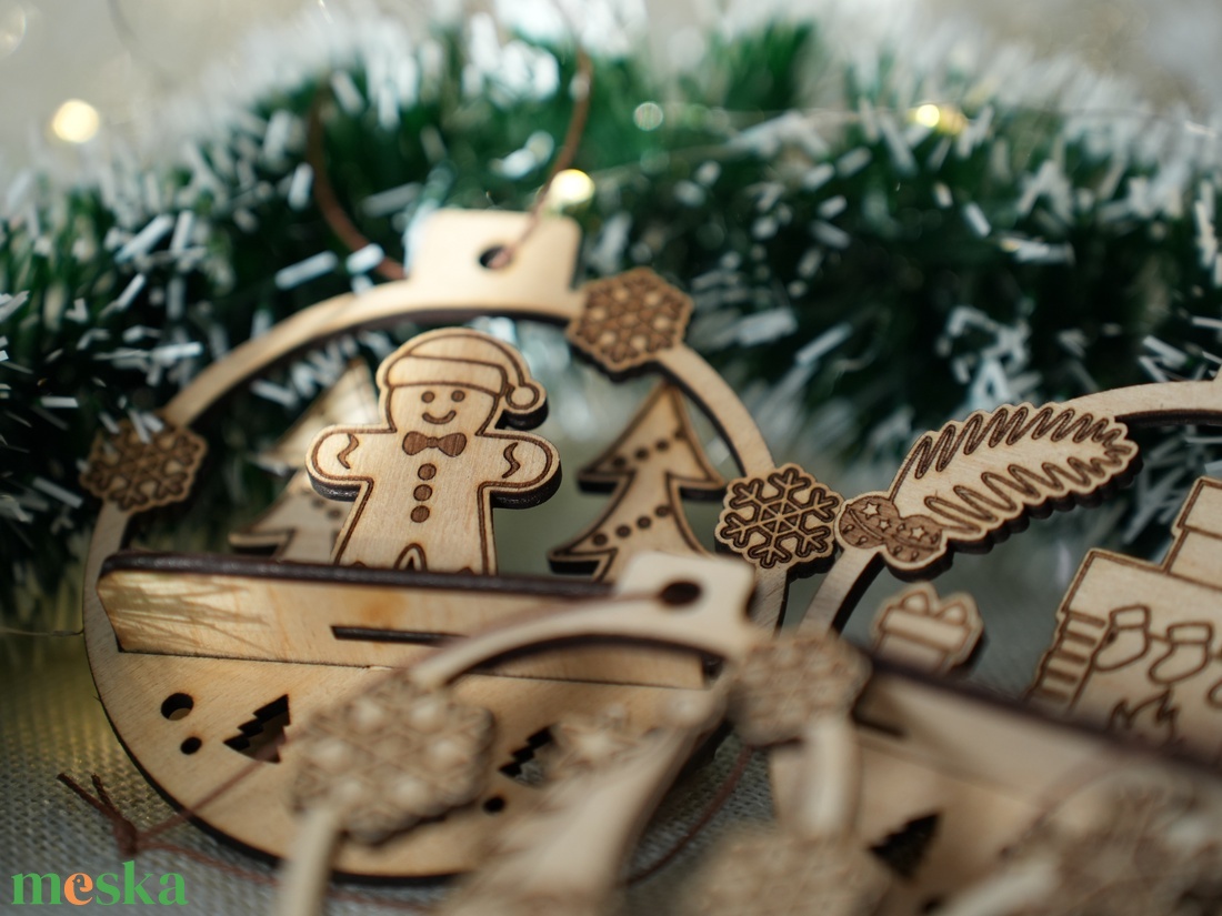 Karácsonyi fadíszek - 6 db-os készlet - karácsony - karácsonyi lakásdekoráció - karácsonyfadíszek - Meska.hu