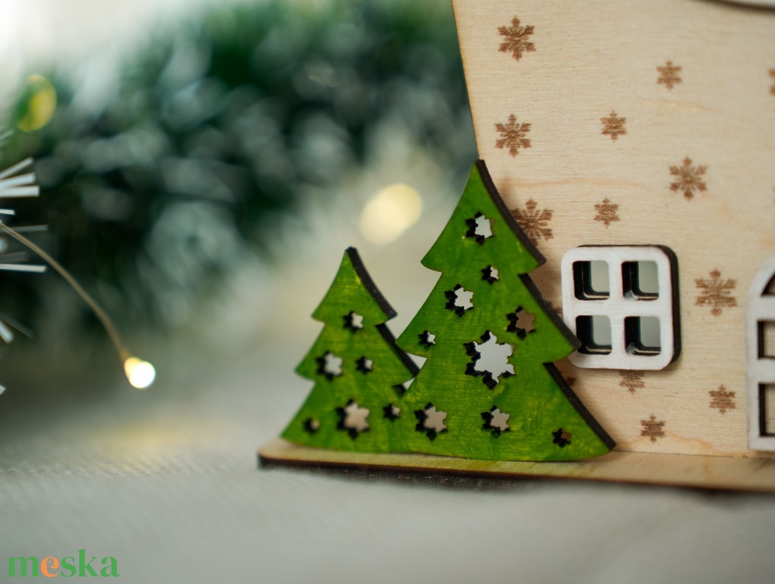 Fa karácsonyi visszaszámláló házikó � Kreatív Ünnepi Élmény! - karácsony - karácsonyi lakásdekoráció - karácsonyi lakásdíszek - Meska.hu