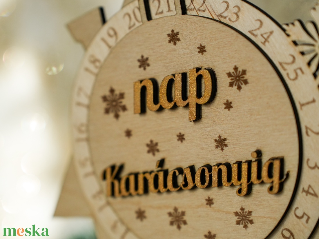 Fa karácsonyi visszaszámláló házikó � Kreatív Ünnepi Élmény! - karácsony - karácsonyi lakásdekoráció - karácsonyi lakásdíszek - Meska.hu