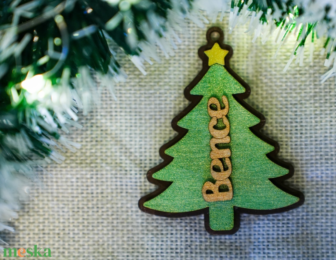 Karácsonyi fadísz egyedi névvel - karácsony - karácsonyi lakásdekoráció - karácsonyfadíszek - Meska.hu