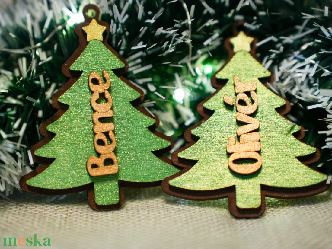 Karácsonyi fadísz egyedi névvel - karácsony - karácsonyi lakásdekoráció - karácsonyfadíszek - Meska.hu