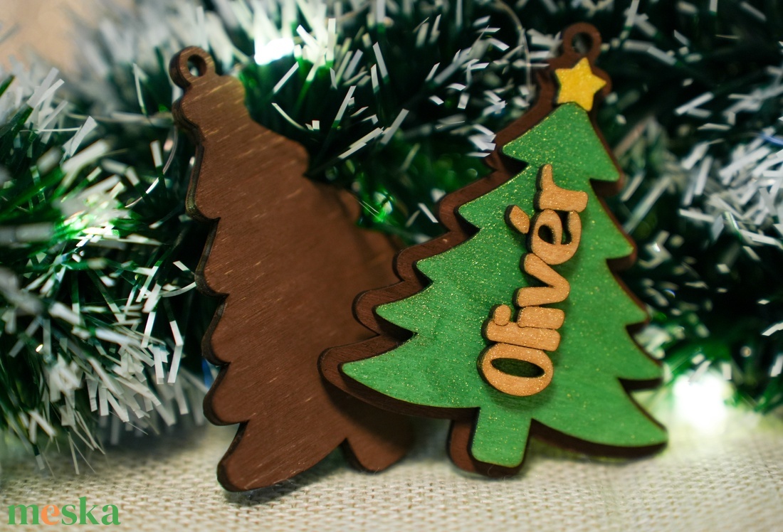Karácsonyi fadísz egyedi névvel - karácsony - karácsonyi lakásdekoráció - karácsonyfadíszek - Meska.hu