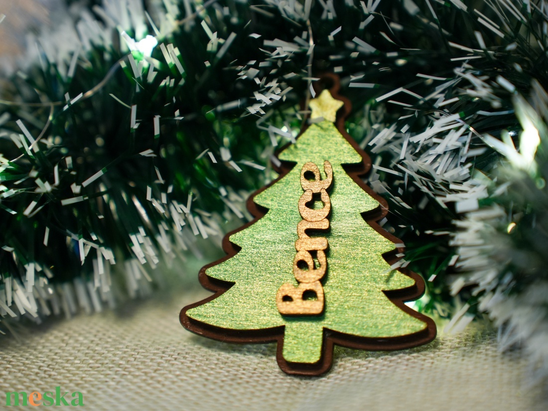 Karácsonyi fadísz egyedi névvel - karácsony - karácsonyi lakásdekoráció - karácsonyfadíszek - Meska.hu