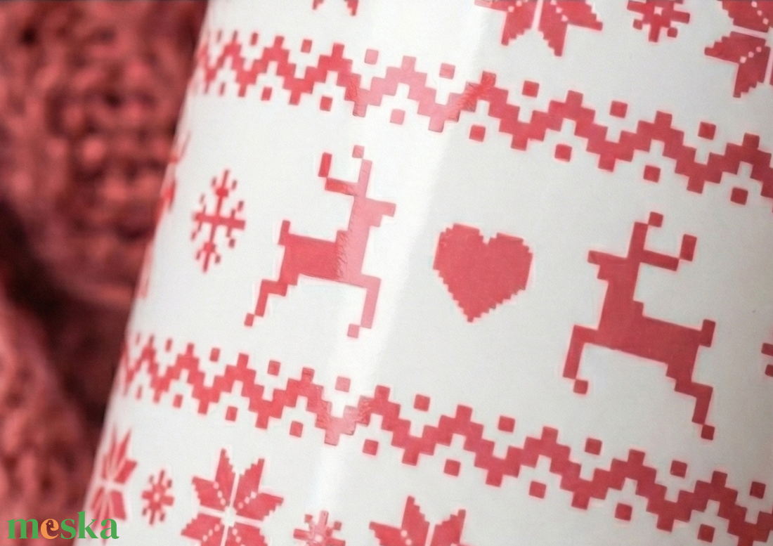 Kötött karácsonyi mintás bögre - otthon & életmód - konyhafelszerelés, tálalás - tálalás - bögre & csésze - Meska.hu