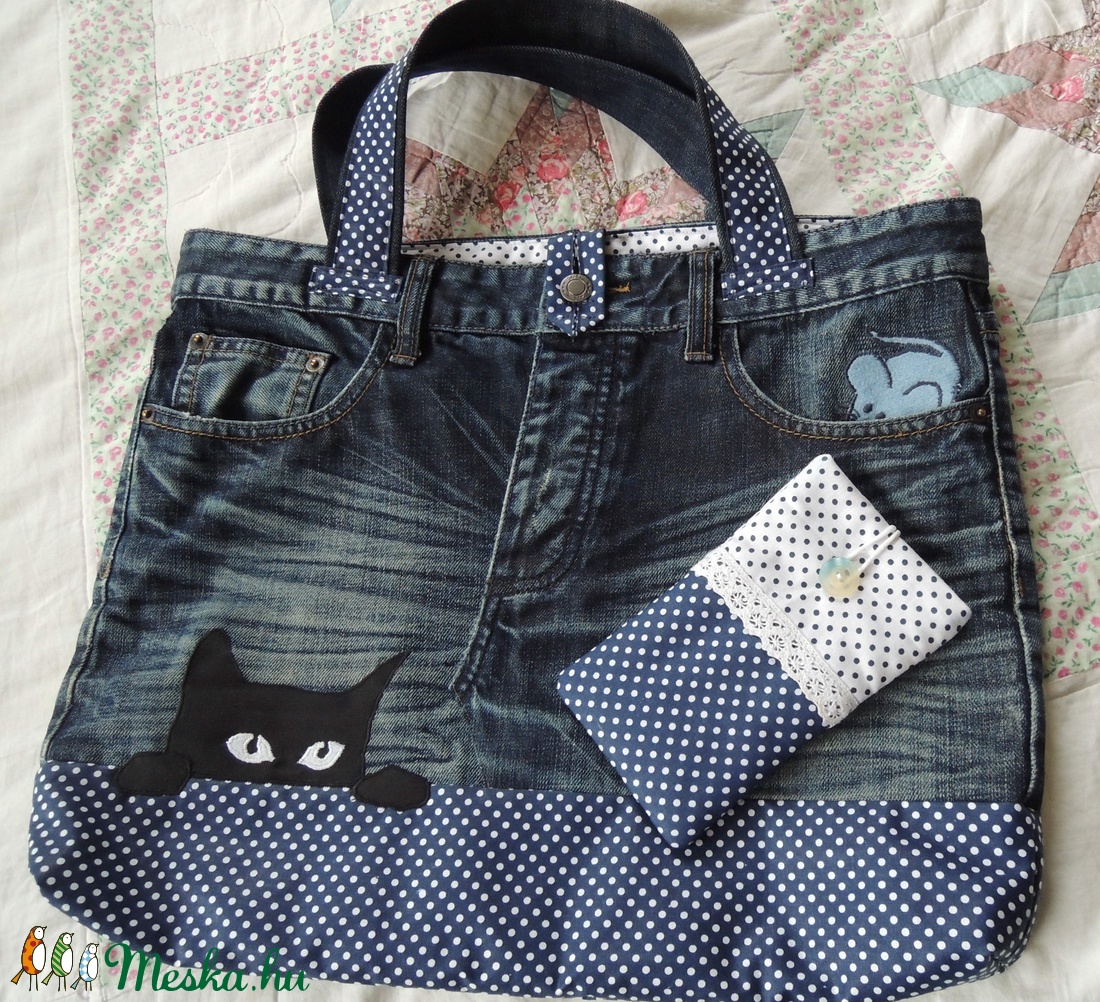 Farmertáska - táska & tok - kézitáska & válltáska - kézitáska - Meska.hu