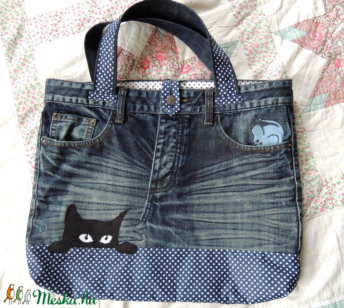 Farmertáska - táska & tok - kézitáska & válltáska - kézitáska - Meska.hu