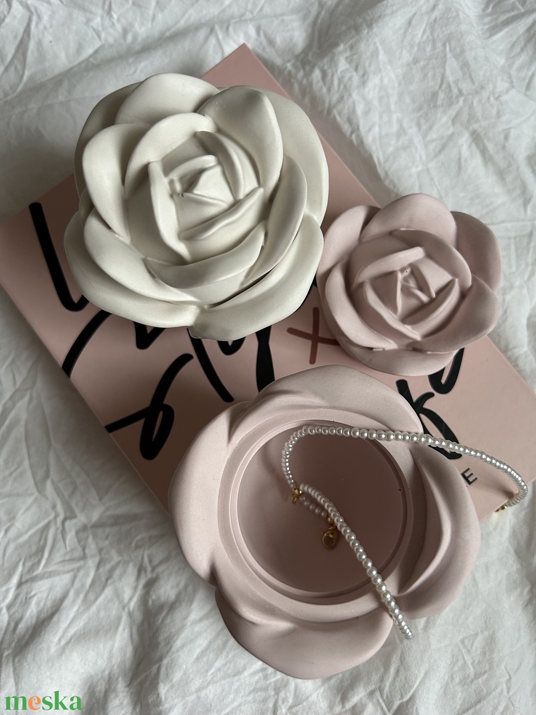 Soft rose tároló - otthon & életmód - dekoráció - dísztárgy - Meska.hu