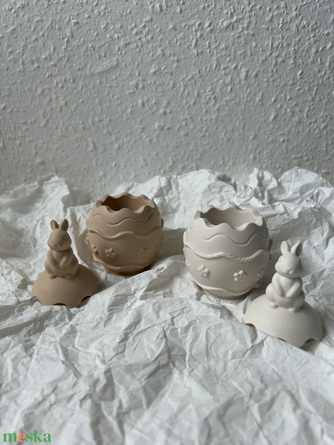 Nyuszis tojás dekor - otthon & életmód - dekoráció - dísztárgy - Meska.hu