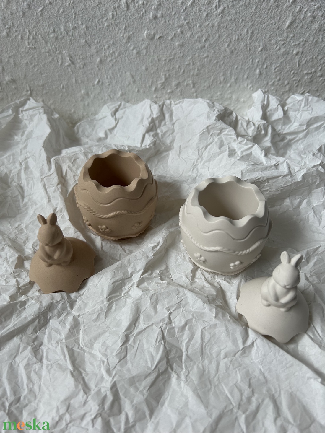 Nyuszis tojás dekor - otthon & életmód - dekoráció - dísztárgy - Meska.hu