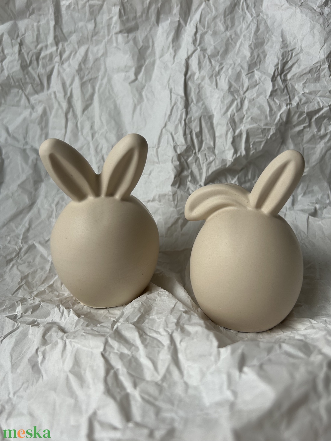 Nyuszifüles tojás dekor - otthon & életmód - dekoráció - dísztárgy - Meska.hu