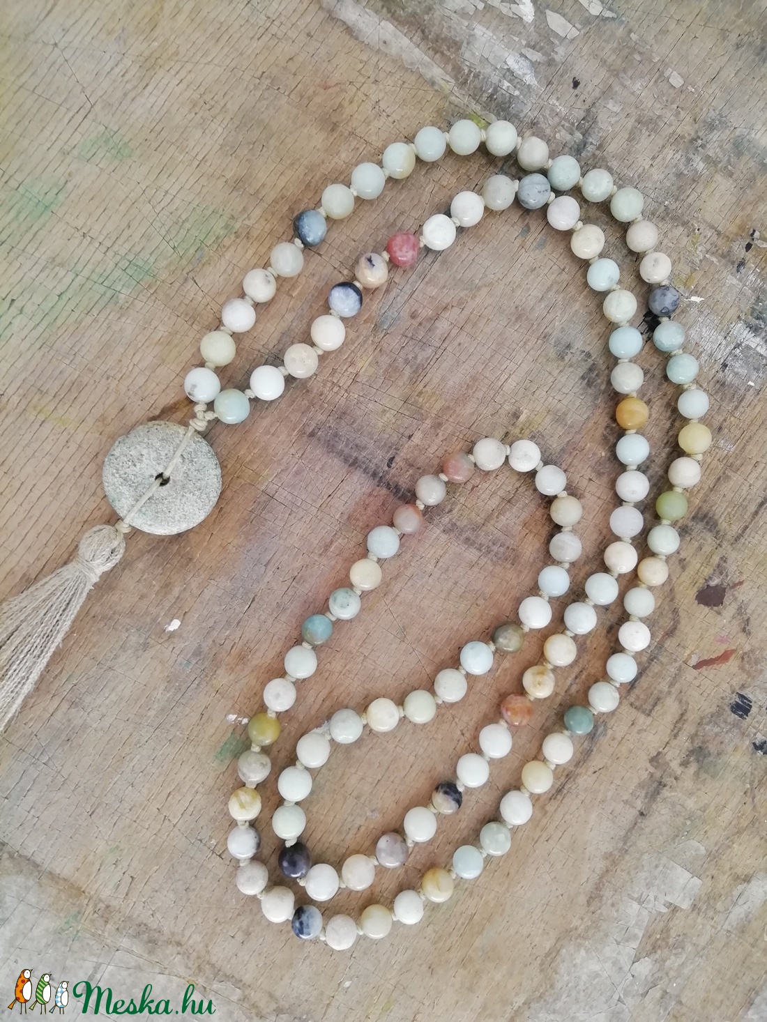Ásvány mala, nyaklánc  - ékszer - nyaklánc - bojtos nyaklánc - Meska.hu