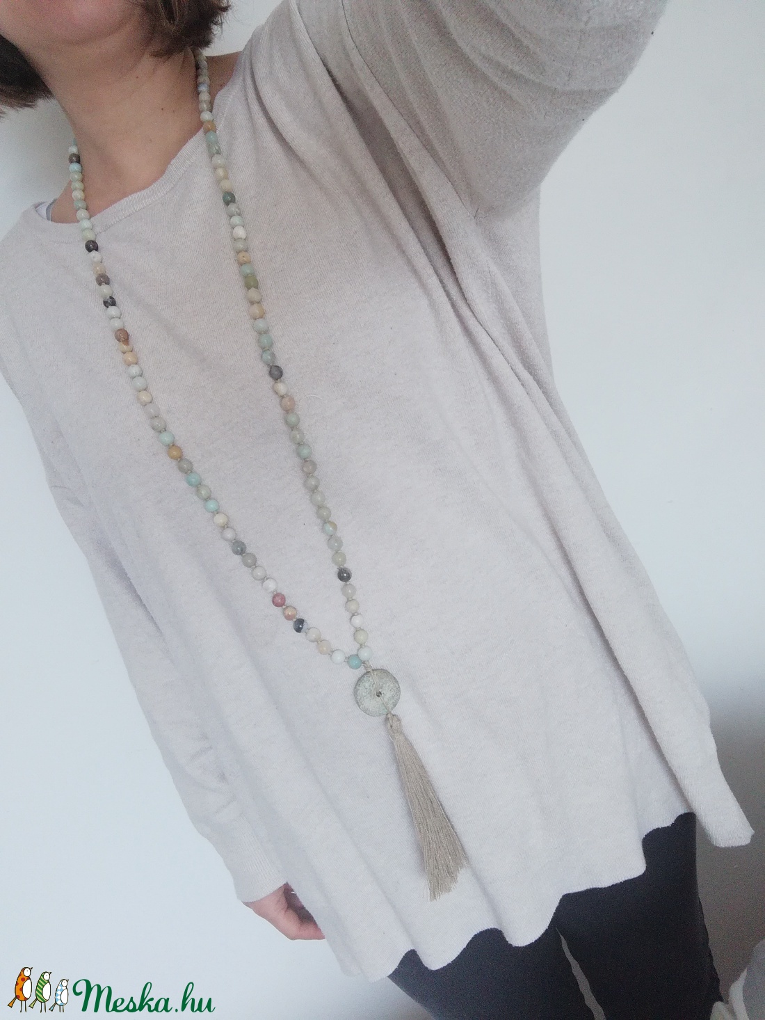 Ásvány mala, nyaklánc  - ékszer - nyaklánc - bojtos nyaklánc - Meska.hu