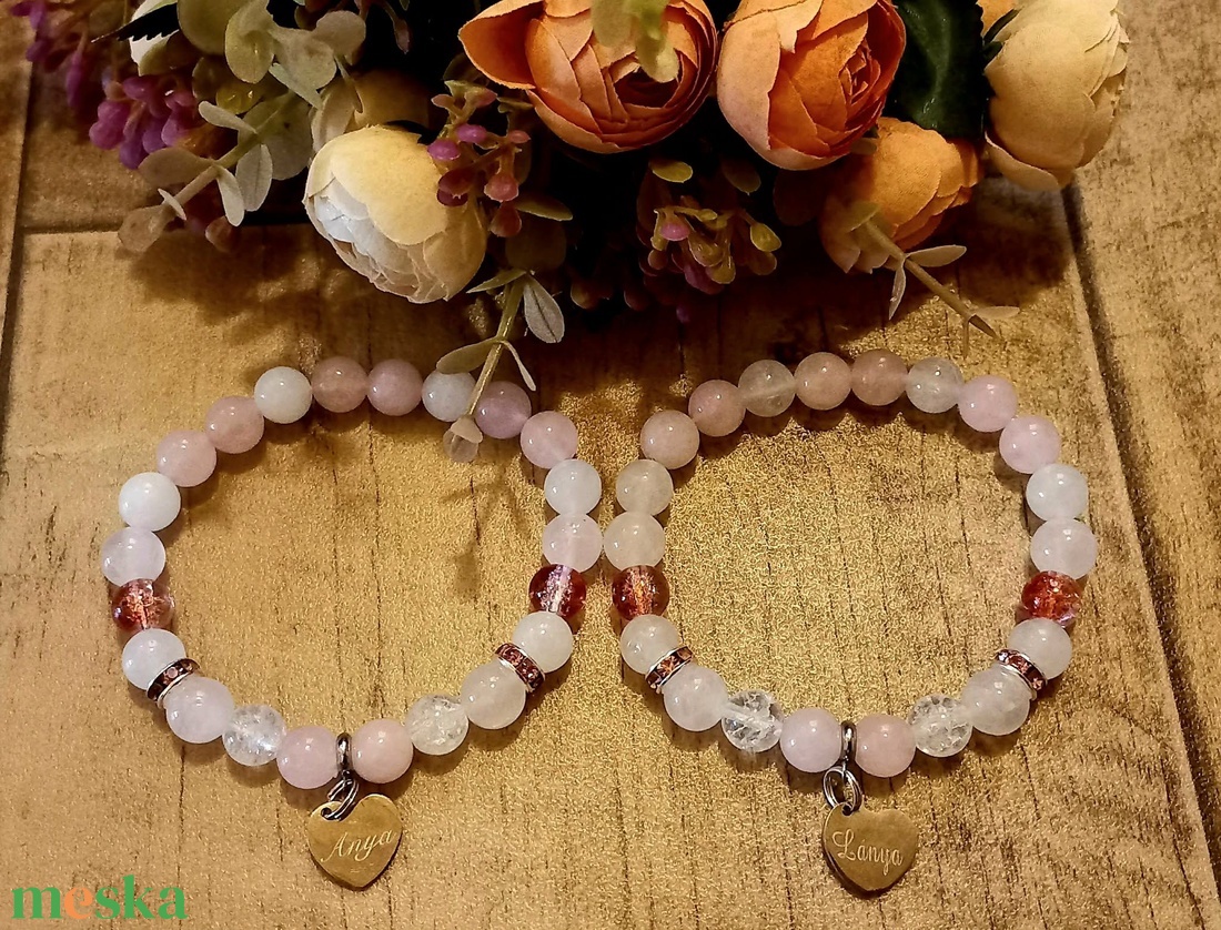 Anya-lánya ásványkarkötő páros - ékszer - karkötő - ásványkarkötő - Meska.hu
