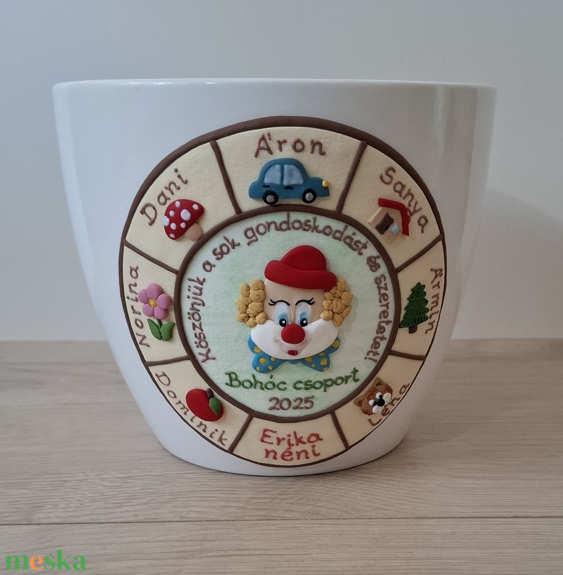 Ovis, bölcsis búcsúzó ajándék kaspó jelekkel, nevekkel - otthon & életmód - virágdekoráció - virágtartó - kaspó - Meska.hu