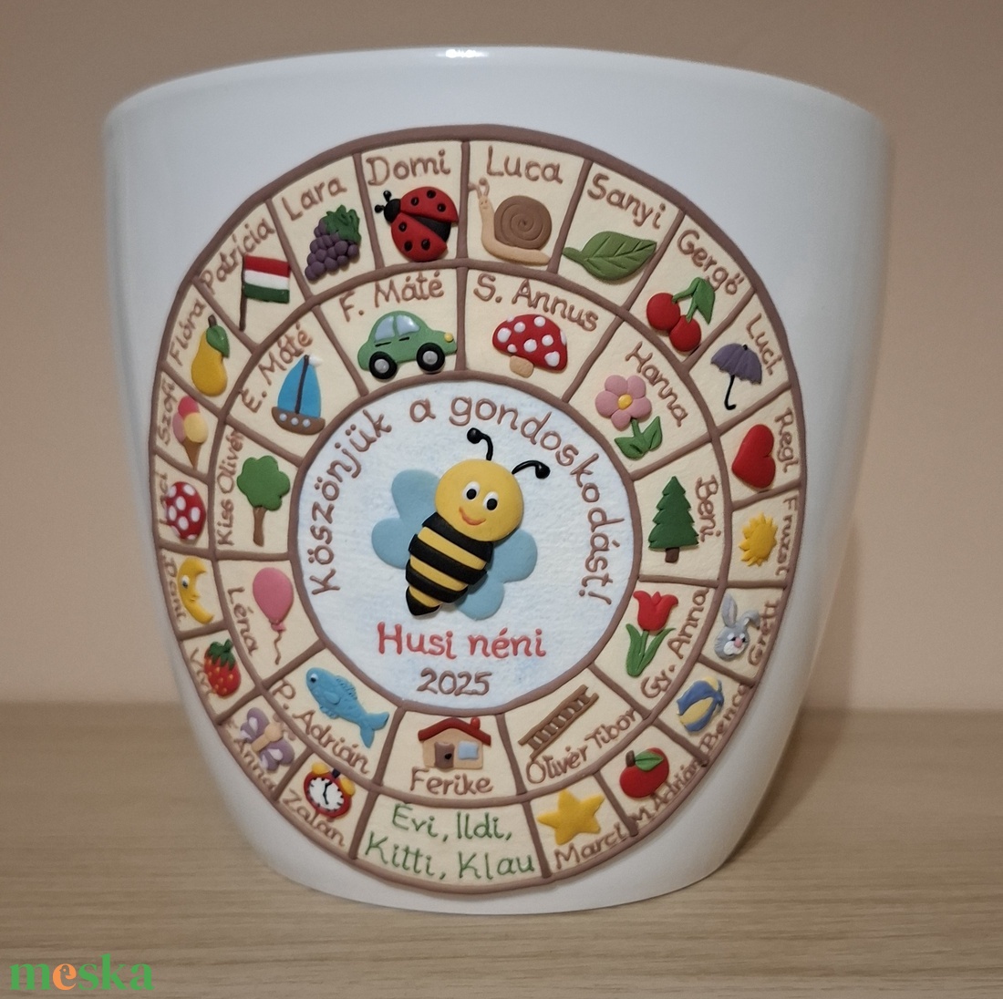 Ovis, bölcsis búcsúzó ajándék kaspó jelekkel, nevekkel - otthon & életmód - virágdekoráció - virágtartó - kaspó - Meska.hu