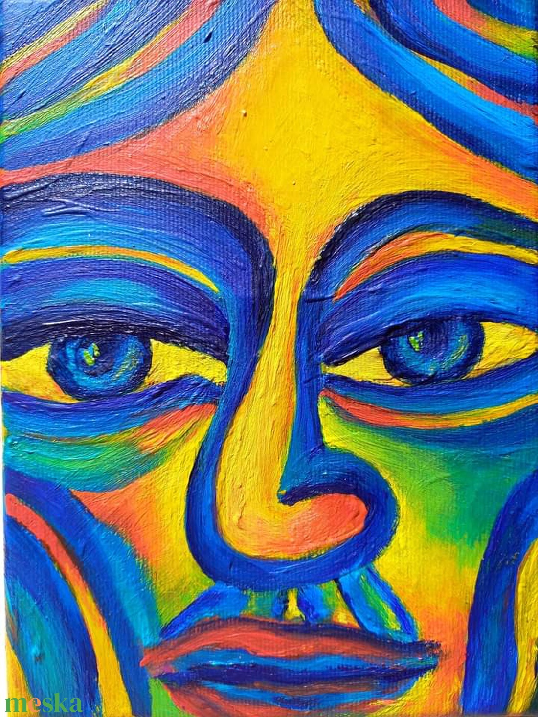 Arc - kis akril festmény - művészet - festmény - akril - Meska.hu Arc - kis akril festmény - művészet - festmény - akril - Meska.hu