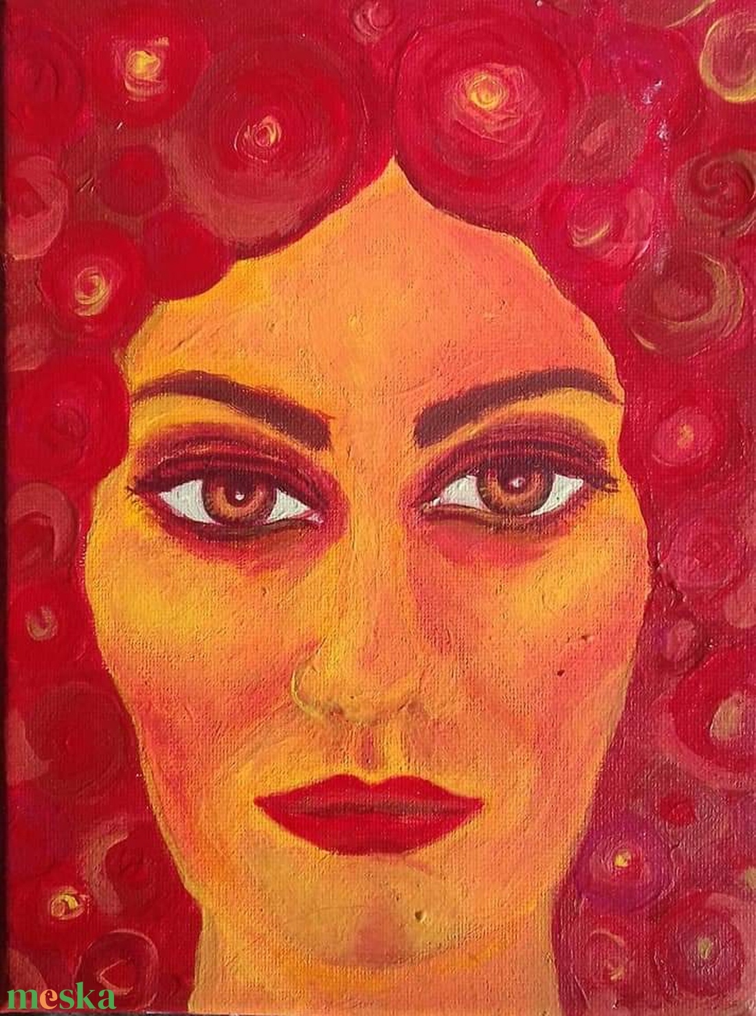 Arc - kis akril festmény - művészet - festmény - akril - Meska.hu Arc - kis akril festmény - művészet - festmény - akril - Meska.hu