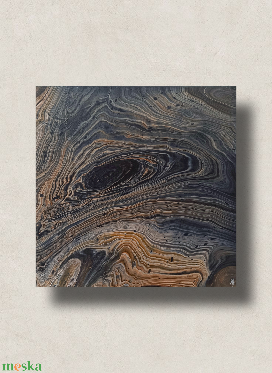 Évgyűrűk/ absztrakt festmény 50 x 50 cm-es méretben  - kellékek & szerszámok - festék - akrilfesték - Meska.hu