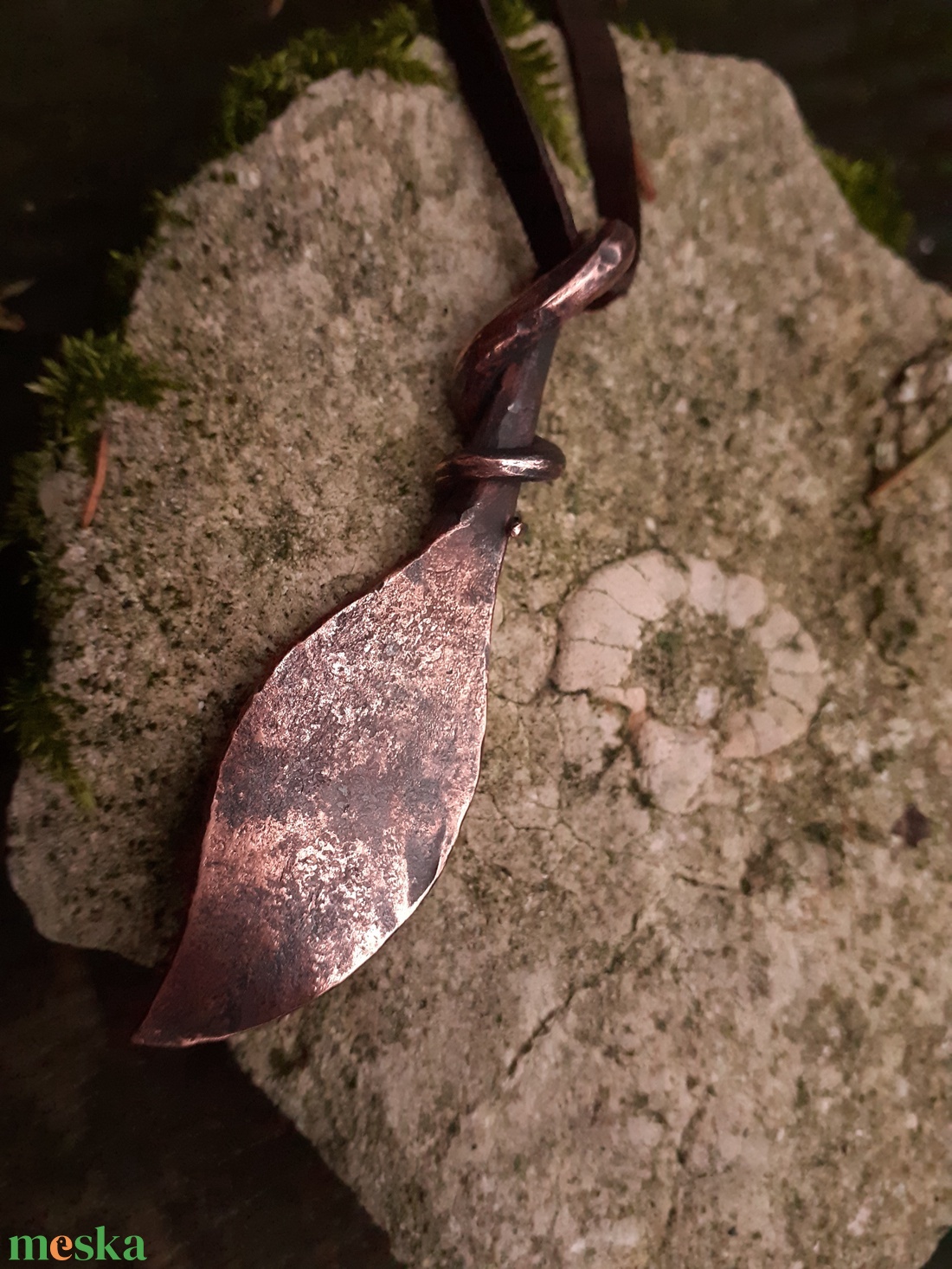 Levél medál 1. - ékszer - nyaklánc - medál - Meska.hu