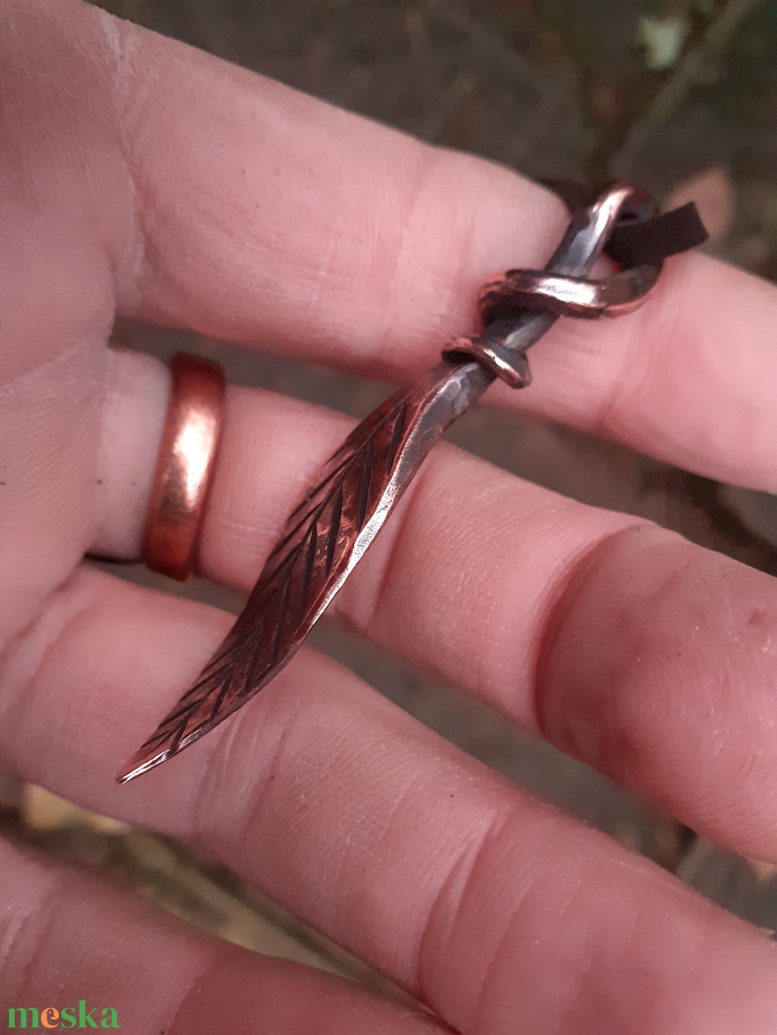 Levél medál 1. - ékszer - nyaklánc - medál - Meska.hu