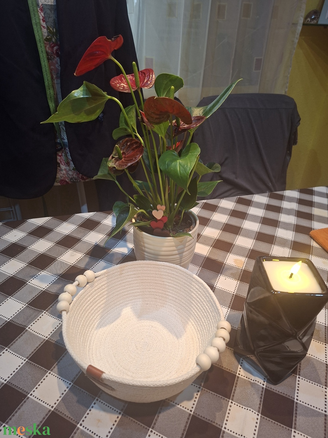 Zsinór kos�rka  - otthon & életmód - tárolás & rendszerezés - tárolókosár - Meska.hu