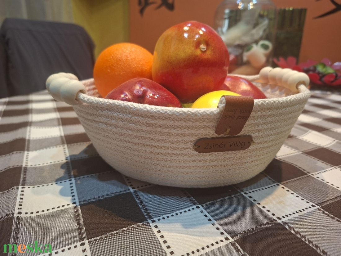 Zsinór kos�rka  - otthon & életmód - tárolás & rendszerezés - tárolókosár - Meska.hu