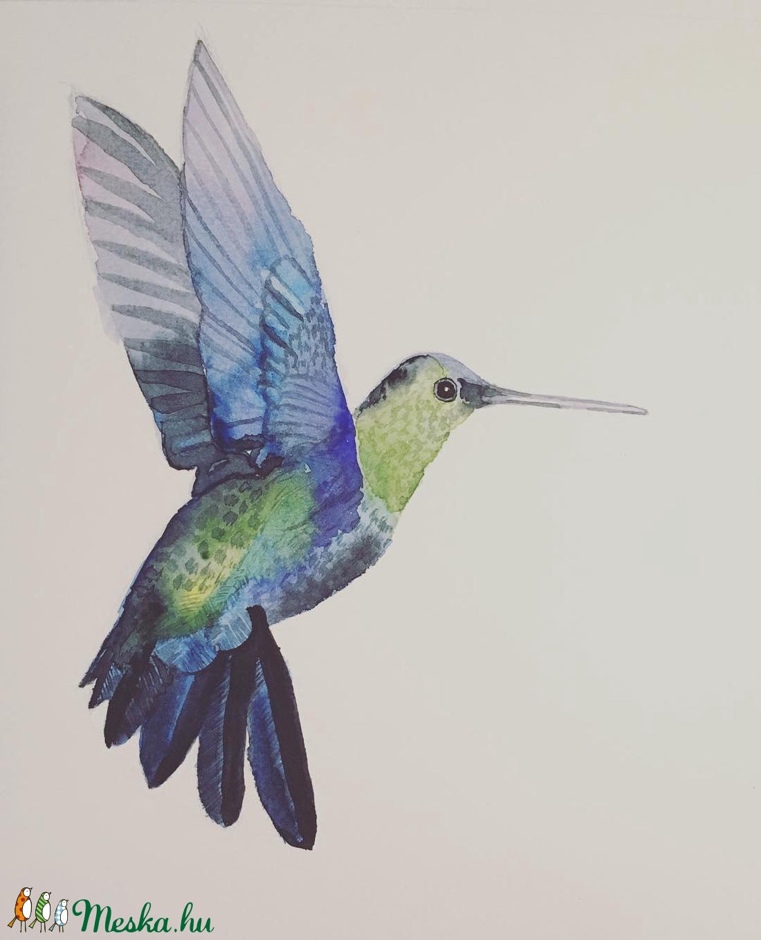 Kolibri - A4 giclée művészi nyomat (akvarell festményem nyomán) - művészet - művészi nyomat - Meska.hu Kolibri - A4 giclée művészi nyomat (akvarell festményem nyomán) - művészet - művészi nyomat - Meska.hu