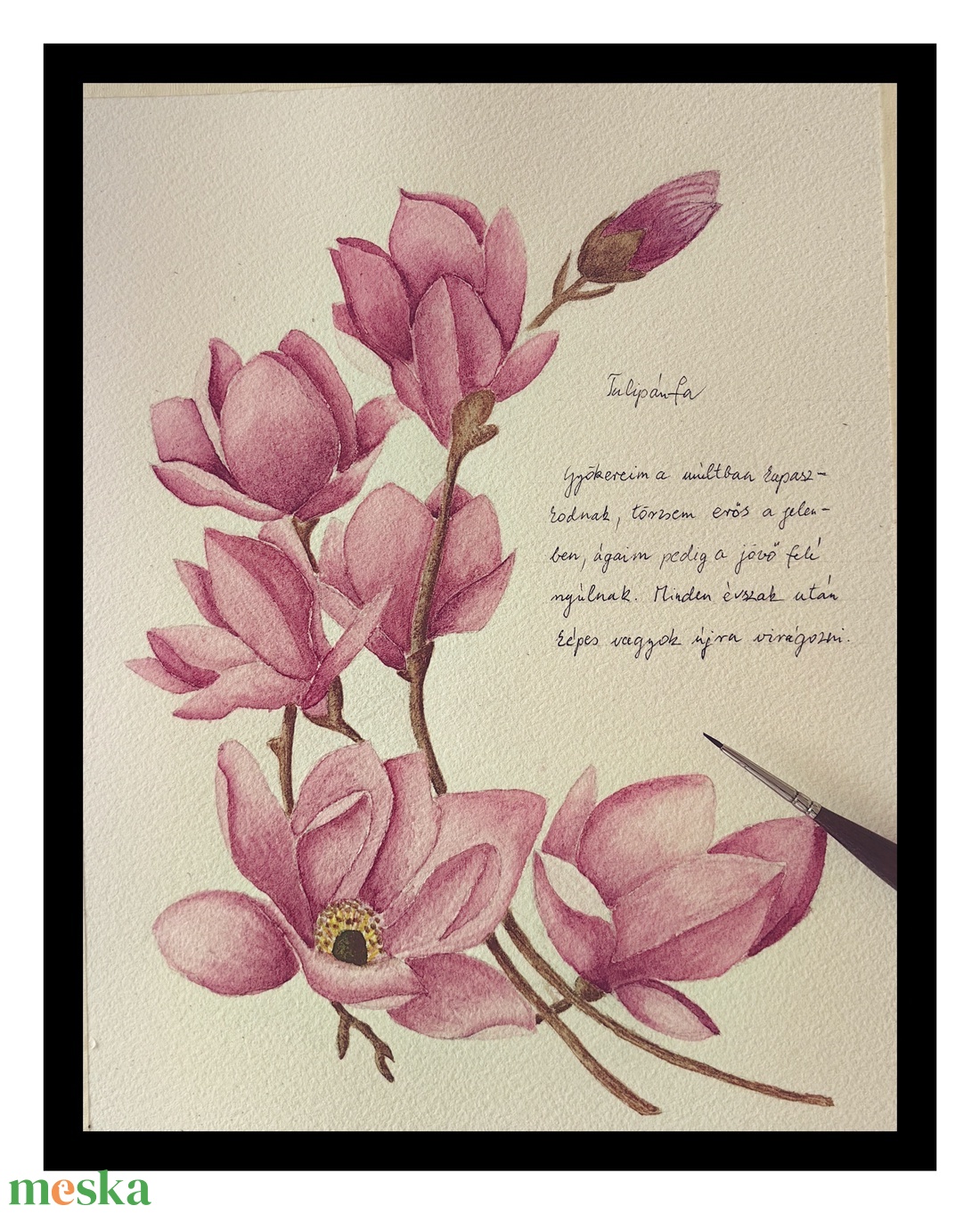 Akvarell tulipánfa - művészet - festmény - akvarell - Meska.hu